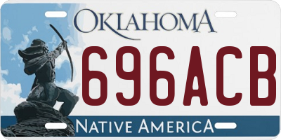 OK license plate 696ACB