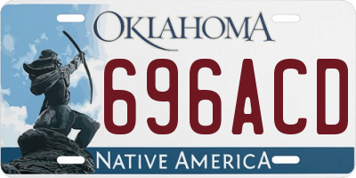 OK license plate 696ACD