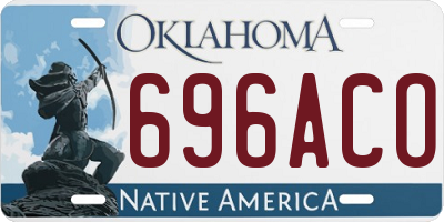 OK license plate 696ACO