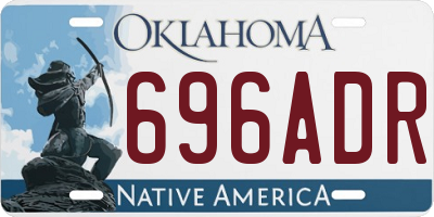 OK license plate 696ADR