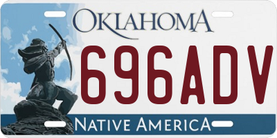 OK license plate 696ADV