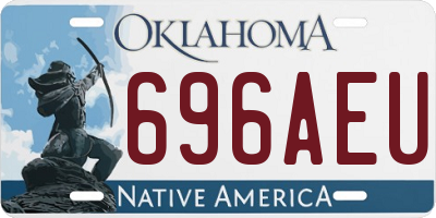 OK license plate 696AEU