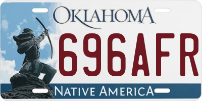 OK license plate 696AFR