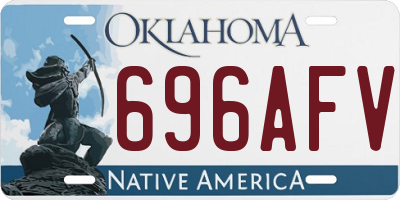 OK license plate 696AFV