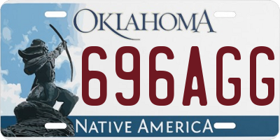 OK license plate 696AGG