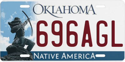OK license plate 696AGL