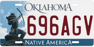 OK license plate 696AGV