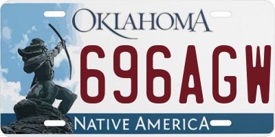 OK license plate 696AGW