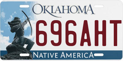 OK license plate 696AHT