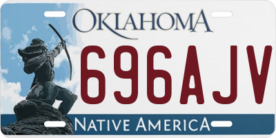 OK license plate 696AJV