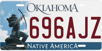 OK license plate 696AJZ