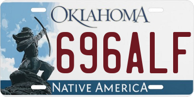 OK license plate 696ALF