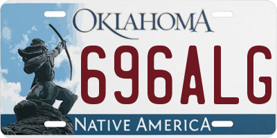 OK license plate 696ALG