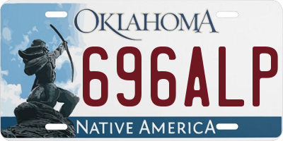 OK license plate 696ALP