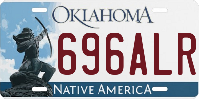 OK license plate 696ALR