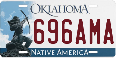 OK license plate 696AMA