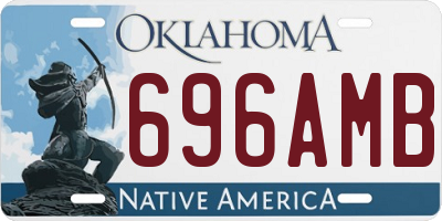 OK license plate 696AMB