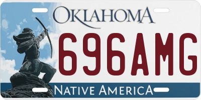 OK license plate 696AMG