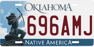 OK license plate 696AMJ