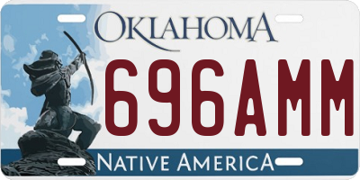 OK license plate 696AMM