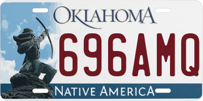 OK license plate 696AMQ
