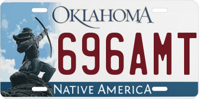 OK license plate 696AMT