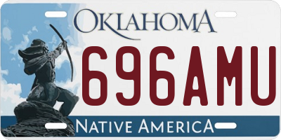 OK license plate 696AMU
