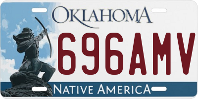 OK license plate 696AMV