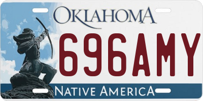 OK license plate 696AMY