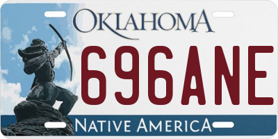 OK license plate 696ANE