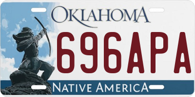 OK license plate 696APA