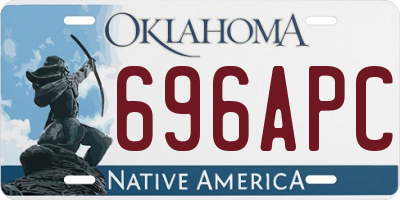 OK license plate 696APC