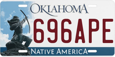 OK license plate 696APE