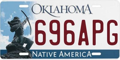 OK license plate 696APG