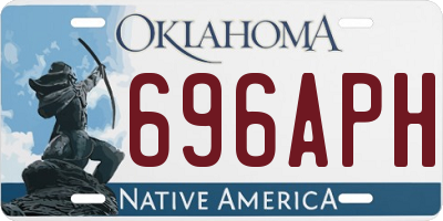 OK license plate 696APH