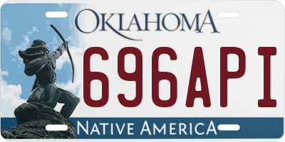 OK license plate 696API