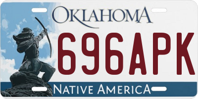 OK license plate 696APK
