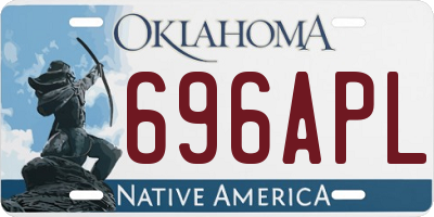 OK license plate 696APL