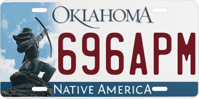 OK license plate 696APM