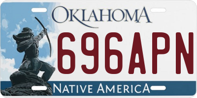 OK license plate 696APN