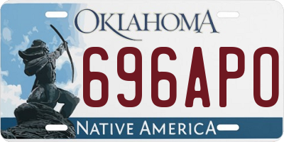 OK license plate 696APO