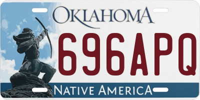 OK license plate 696APQ
