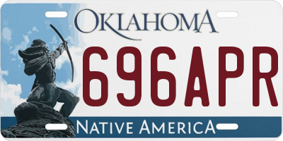 OK license plate 696APR