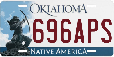 OK license plate 696APS