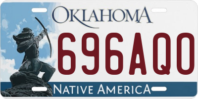 OK license plate 696AQO