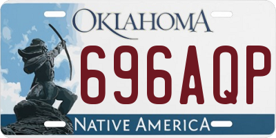 OK license plate 696AQP