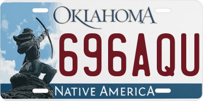 OK license plate 696AQU