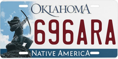 OK license plate 696ARA