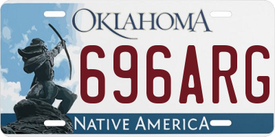 OK license plate 696ARG