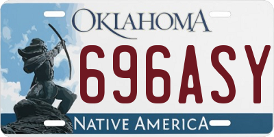 OK license plate 696ASY